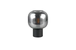 Online Trio Lighting pöytävalaisin Diva E27 mattamusta/kromattu