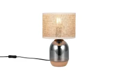 pöytävalaisin Tara 33 cm E27 beige/kromattu*Trio Lighting Discount