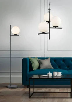 riippuvalaisin Pure 3-os E14 mattamusta*Trio Lighting Discount