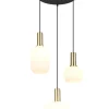 Clearance Trio Lighting riippuvalaisin Diva 3-os E27 mattamessinki/val
