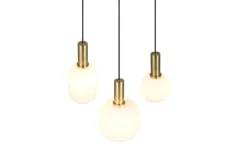 Clearance Trio Lighting riippuvalaisin Diva 3-os E27 mattamessinki/val