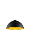 Outlet Trio Lighting riippuvalaisin Romino II E27 mattamusta/kulta