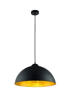 Outlet Trio Lighting riippuvalaisin Romino II E27 mattamusta/kulta