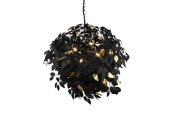 Online Trio Lighting riippuvalaisin Leavy 70 cm 4xE14 mattamusta