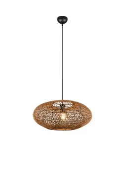 riippuvalaisin Hedda E27 mattamusta/sisal*Trio Lighting Hot