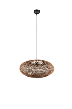 riippuvalaisin Hedda E27 mattamusta/sisal*Trio Lighting Hot