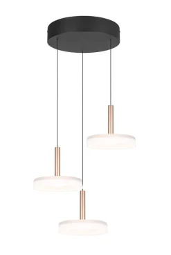 Clearance Trio Lighting riippuvalaisin Celeste LED 3-os kahvinruskea