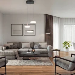 Clearance Trio Lighting riippuvalaisin Celeste LED 3-os kahvinruskea