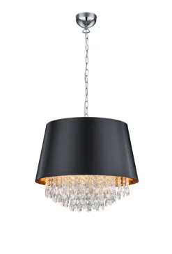 Hot Trio Lighting riippuvalaisin Loreley 3xE14 musta/kulta