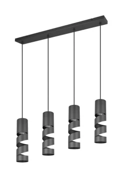 Clearance Trio Lighting riippuvalaisin Stream 4-os GU10 mattamusta