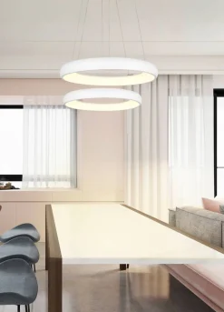 riippuvalaisin Cardona LED 47 cm mattavalkoine*Trio Lighting Hot