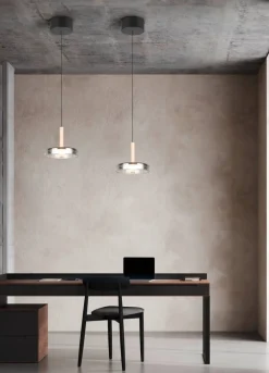 Outlet Trio Lighting riippuvalaisin Celeste LED 1-os mattamusta/kro