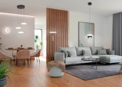 New Trio Lighting seinävalaisin Celeste LED mattamusta/valkoinen