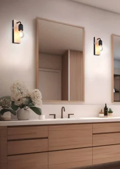 Trio Lighting seinävalaisin Arturo H2O 1-os E27 puu/mattamus