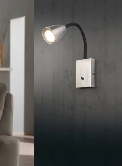 Hot Trio Lighting seinävalaisin Wanda GU10 harjattu teräs