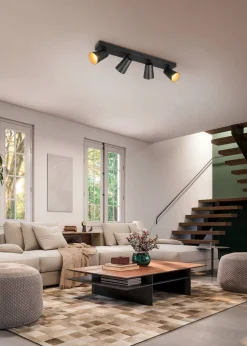 spottivalaisin Sharp 4-os GU10 mattamusta/kult*Trio Lighting New