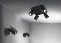 spottivalaisin Pago 1-os GU10 mattamusta*Trio Lighting Outlet