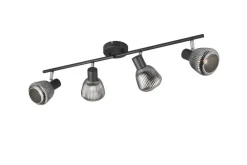Clearance Trio Lighting spottivalaisin Tarifa 4-os E14 mattamusta/krom