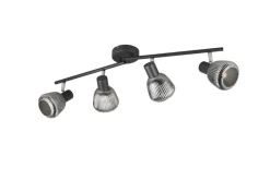 Clearance Trio Lighting spottivalaisin Tarifa 4-os E14 mattamusta/krom