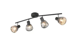 Clearance Trio Lighting spottivalaisin Tarifa 4-os E14 mattamusta/krom