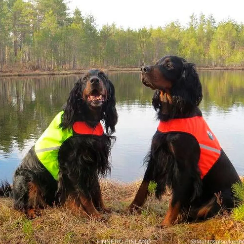 Finnero UKKO Signal Vest Metsästysliivi, punainen/keltainen, S