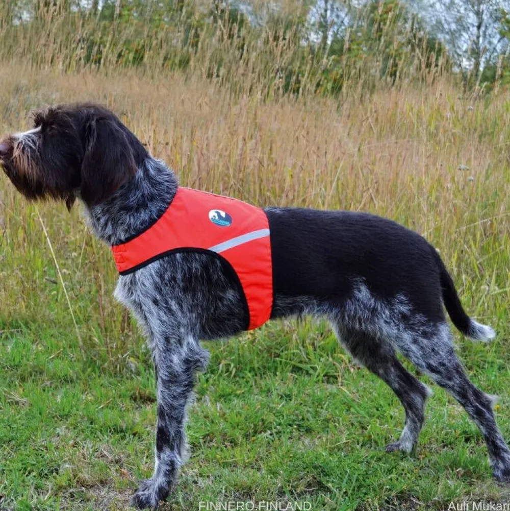 Finnero UKKO Signal Vest Metsästysliivi, punainen/keltainen, S
