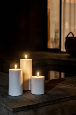 LED kynttilä ulkokäyttöön 8,4x15 cm valkoinen*Uyuni Clearance