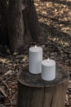 LED kynttilä ulkokäyttöön 8,4x10 cm valkoinen*Uyuni