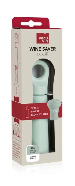 viinipumppu ja korkki Loop Jade*Vacuvin Best