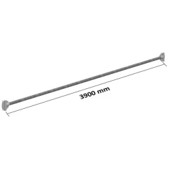 telineen sivutanko+liittimet 110 L harmaa*Varax