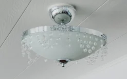 Discount Virvatuli plafondi Aurora 35 cm valkoinen/kromi