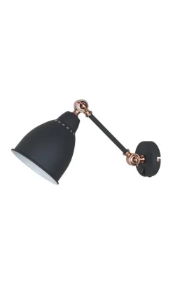 Discount Virvatuli seinävalaisin Peppi matta musta/kupari E27