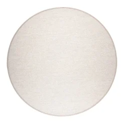 Aho 72 beige, kapea pellavakantti Ø 240 cm*VM-Carpet Online