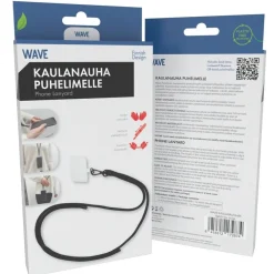 puhelimen kaulanauha musta*Wave