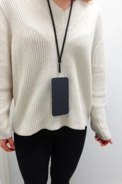 puhelimen kaulanauha musta*Wave