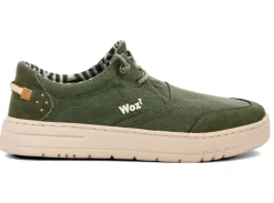Clearance Woz? kangaskengät Eddy Grip Canvas Green GRN-Green