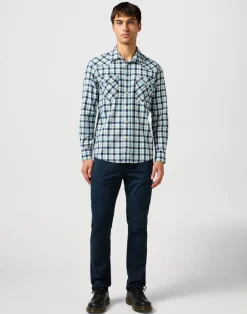 Online Wrangler paita Western Shirt Blue