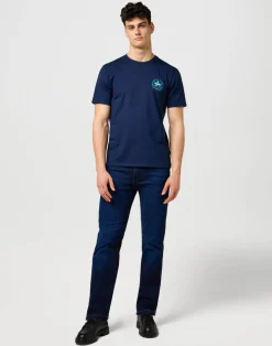 Discount Wrangler t-paita 112371471 Small Graphic Tee Regular fit Navy