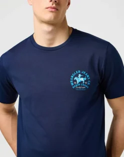 Discount Wrangler t-paita 112371471 Small Graphic Tee Regular fit Navy