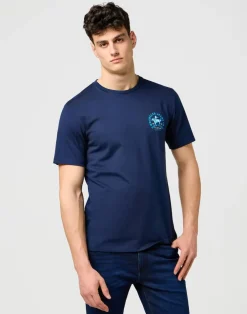 Discount Wrangler t-paita 112371471 Small Graphic Tee Regular fit Navy