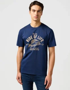Clearance Wrangler t-paita Americana Tee Navy