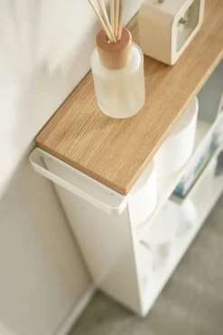 New Yamazaki kapea hyllykkö pyörillä Tower valkoinen