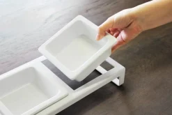 Clearance Yamazaki lemmikinruokakupit 2-os. valkoinen